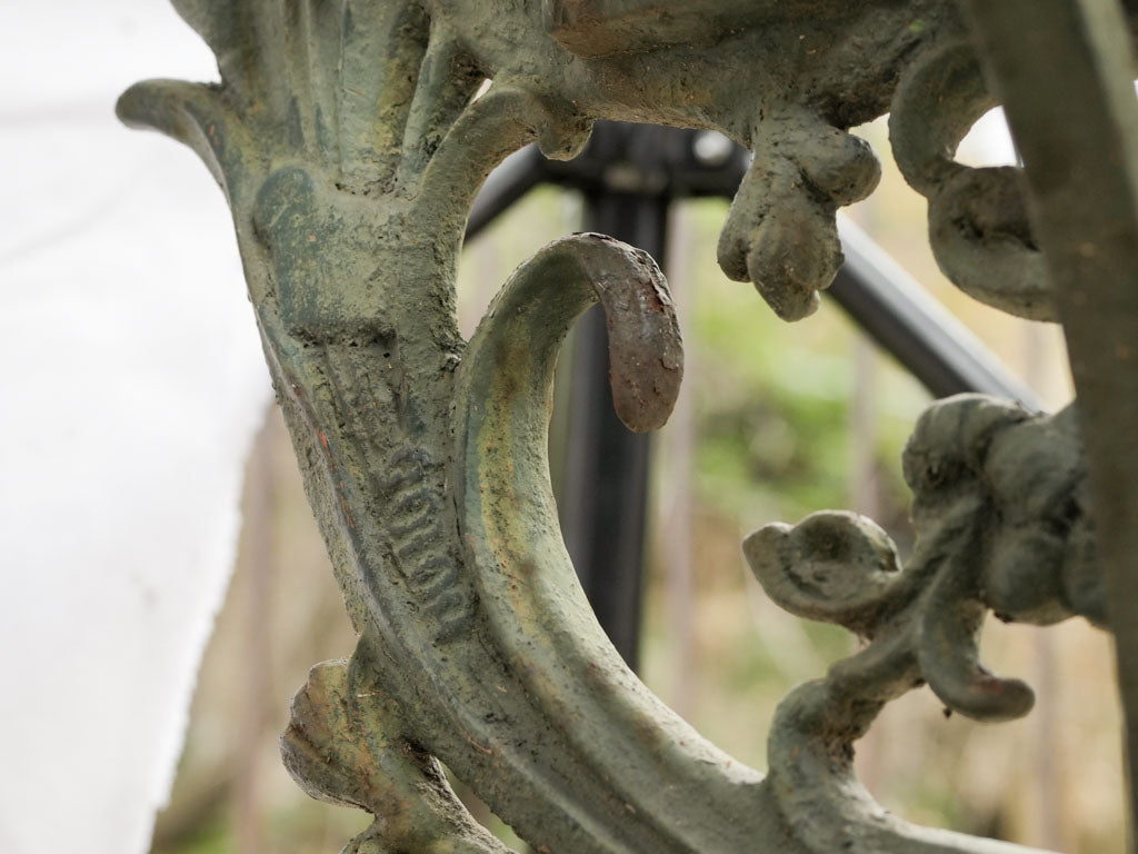 Formal garden antique benches