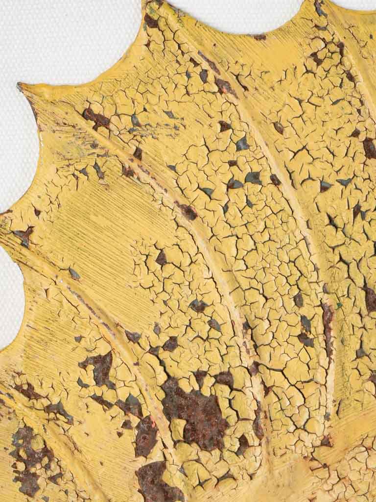 Large Antique French Restaurant Sign, Yellow Fish - 27½"