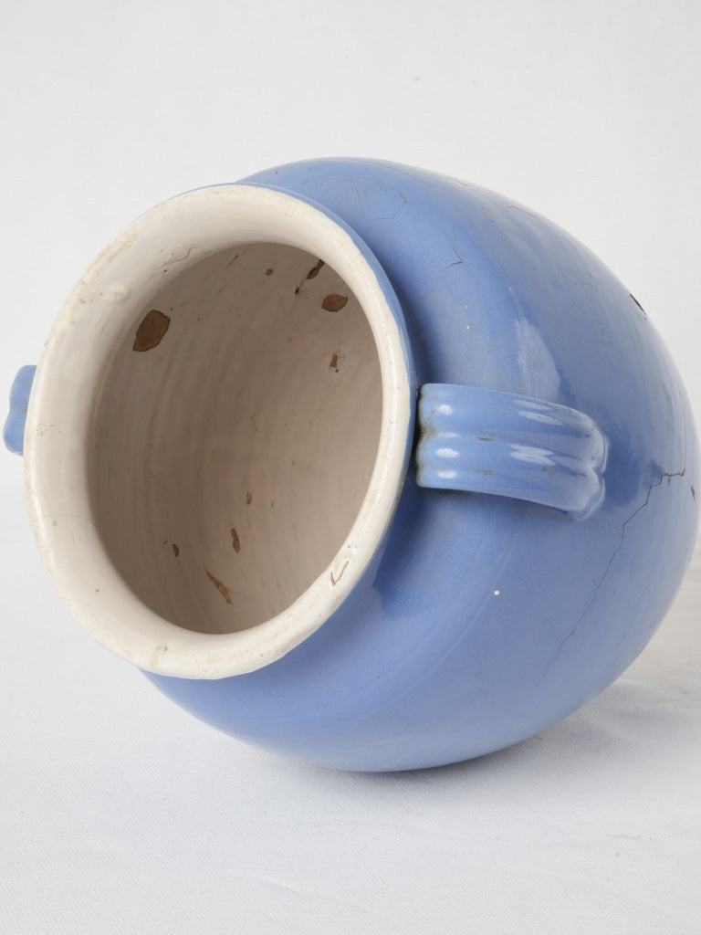 Elegant Vintage Blue French Confit Pot