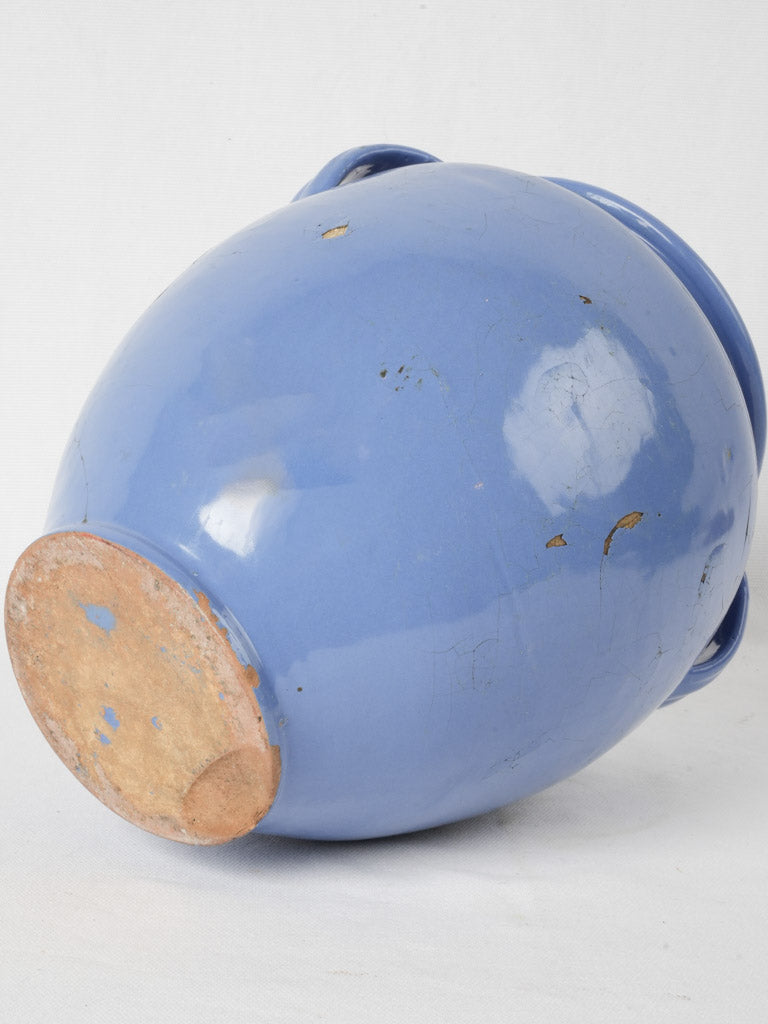 Rustic Coastal Blue Terracotta Flower Vase