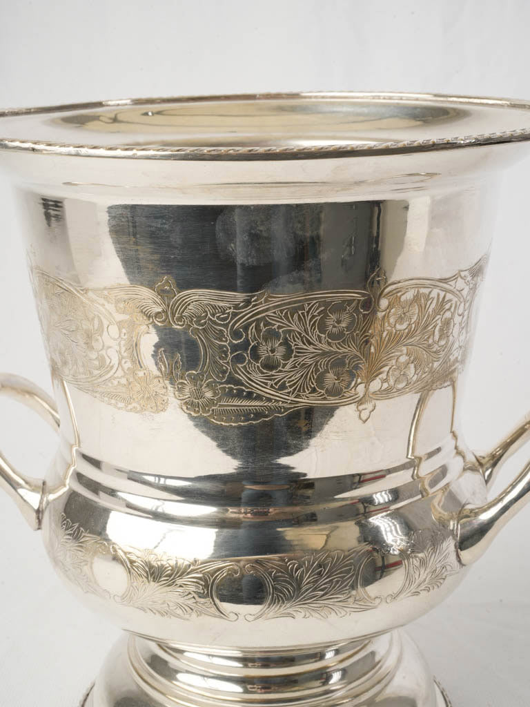 Polished silver champagne vase