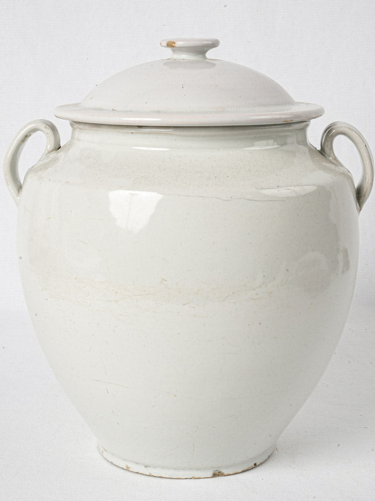 Original 1900s glazed French terracotta pot