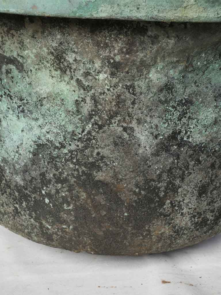 Very Large Patinated Copper Jardinière From a Salvaged Industrial Vessel - 19¼"