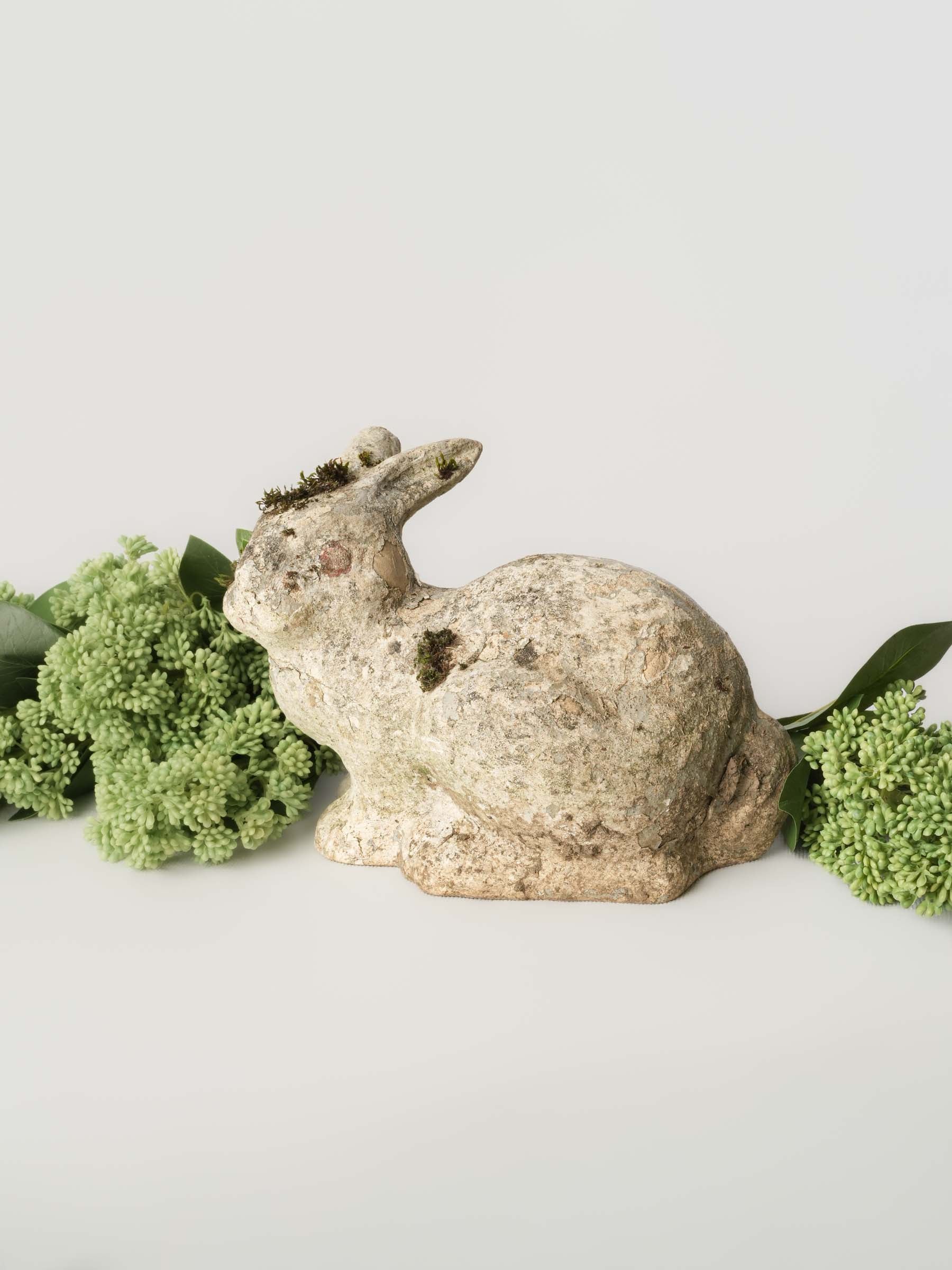 Vintage glazed petite rabbit sculpture