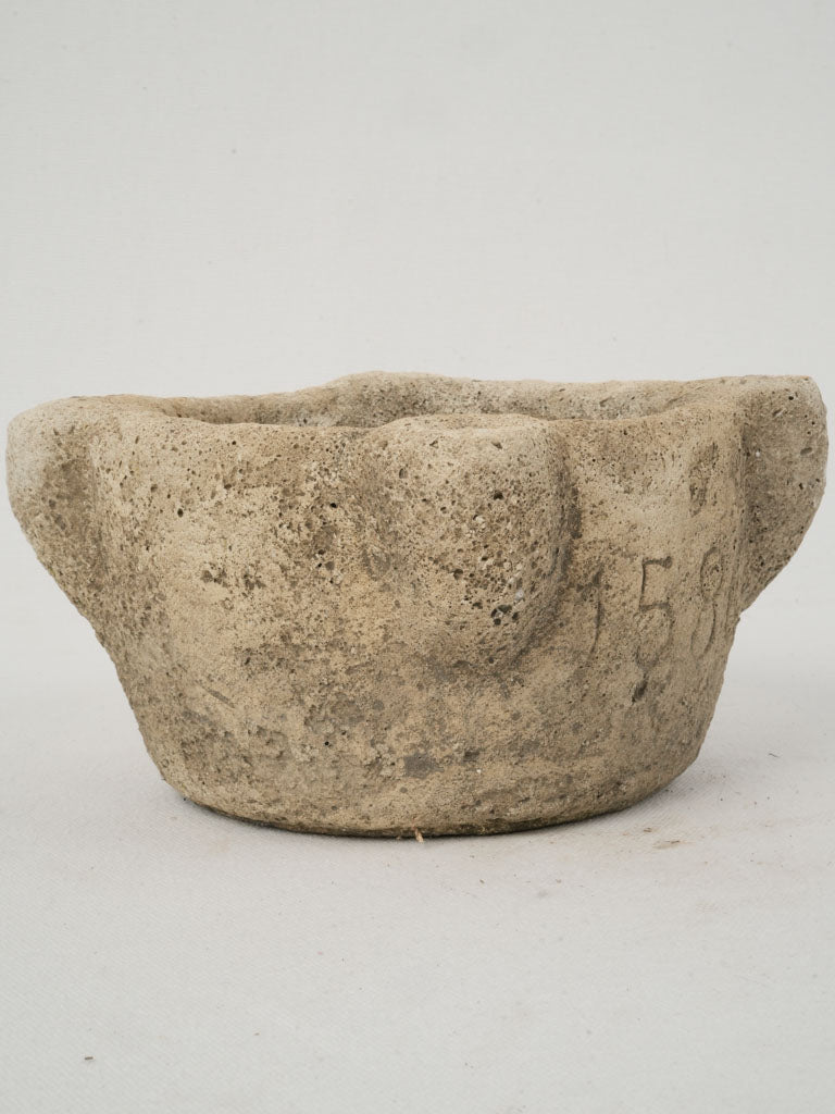 Preserved historic stone kitchen mortar