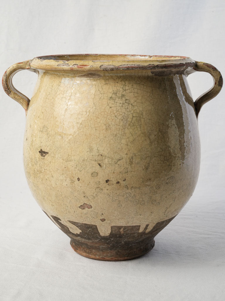 Vintage French butter yellow pot