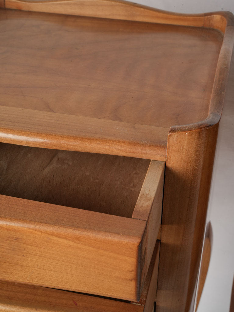 Warm charming three-drawer nightstands  