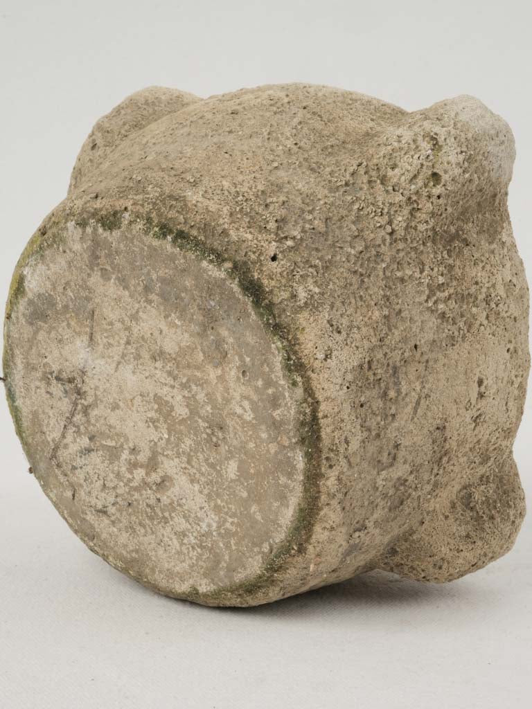 Time-worn, decorative stone carving
