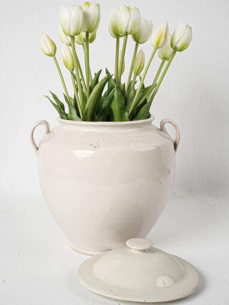 Glazed vintage confit container