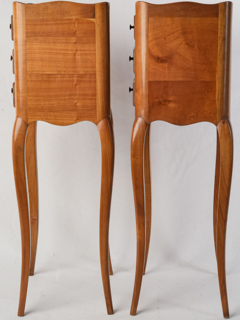 Subtle scalloped apron side tables  