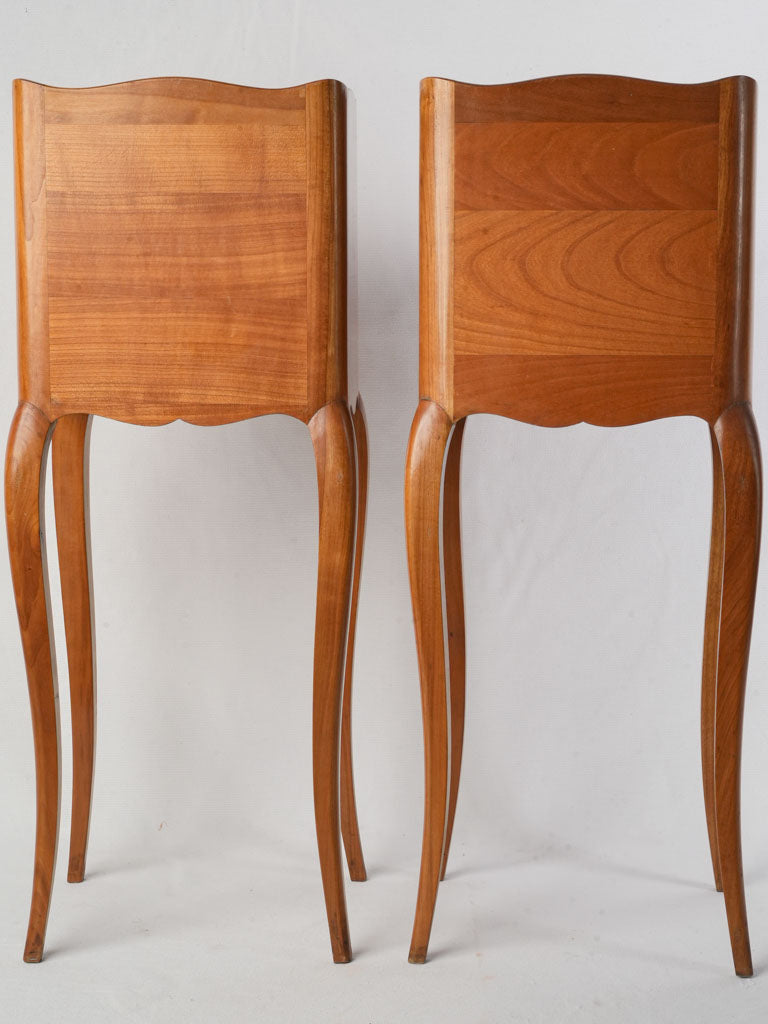 Timeless refined curved profile nightstands  