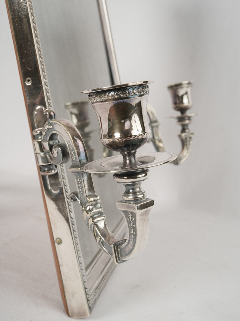 Decorative Edwardian silver frame dressing mirror