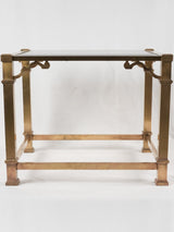 Timeless brass-finished corner table