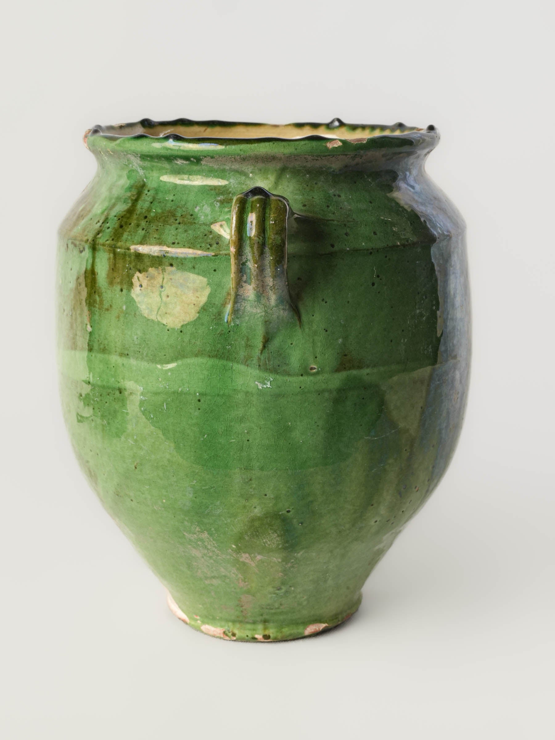 Subtle speckled decorative jar