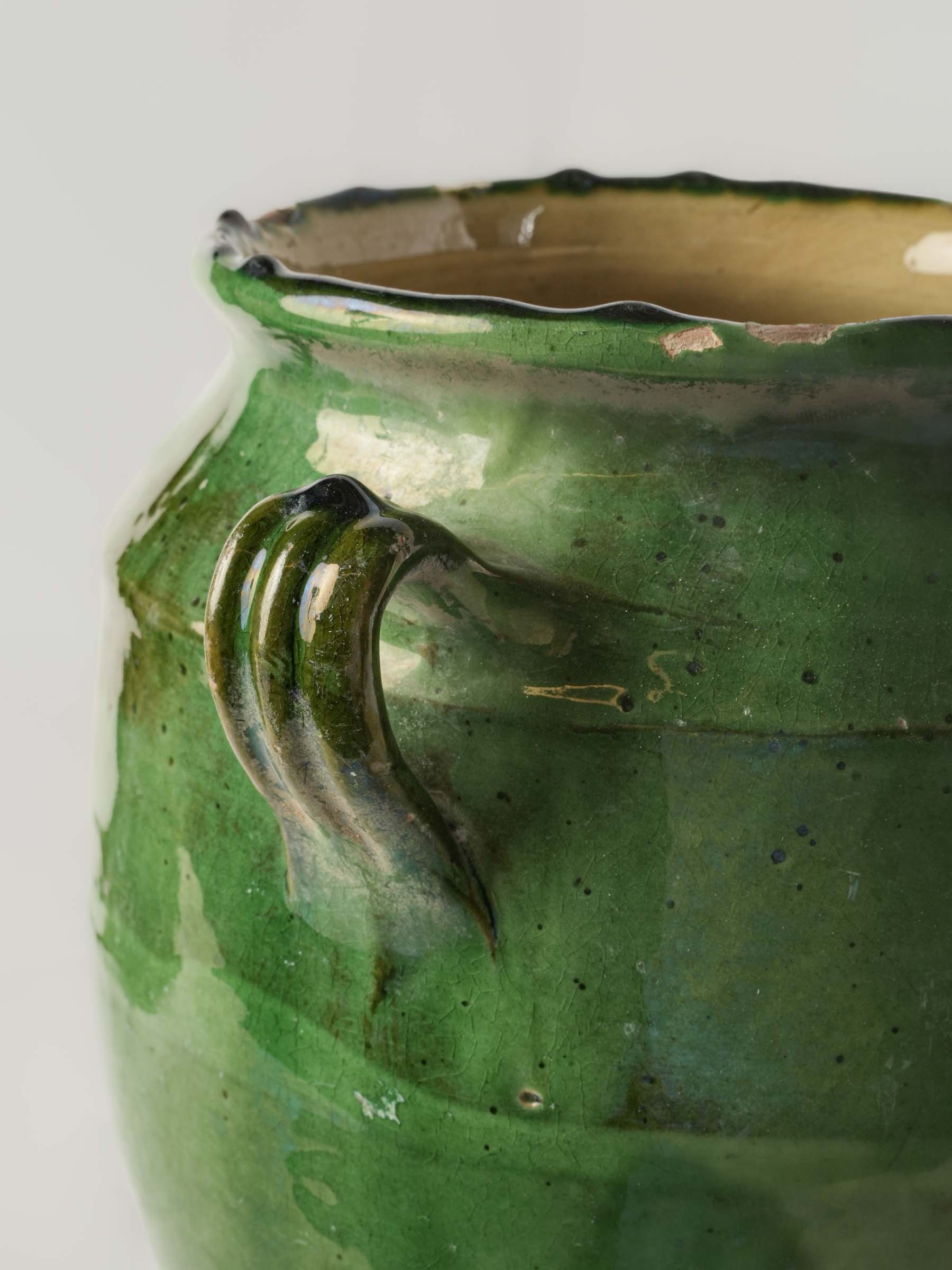 Antique twin-handled storage container