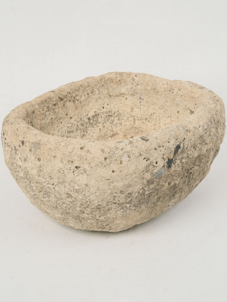 Charming rustic oval stone planter
