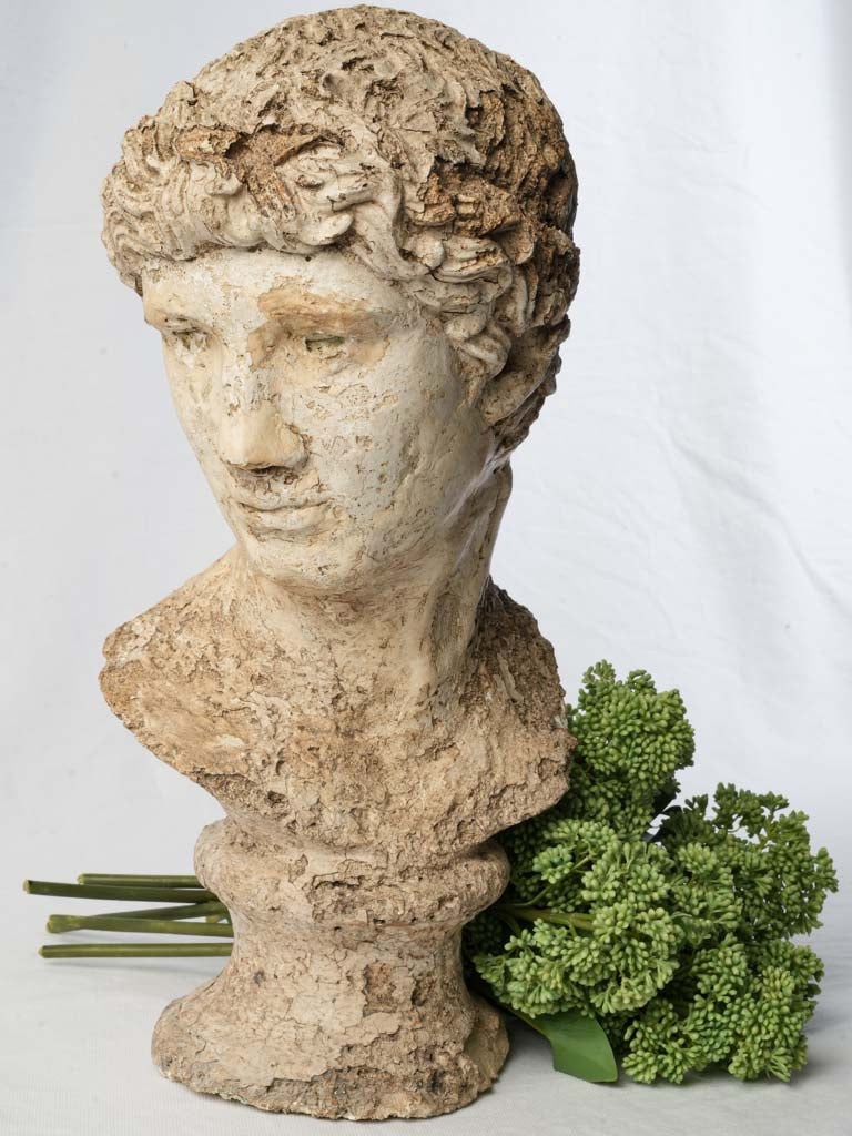 Weathered vintage plaster bust.