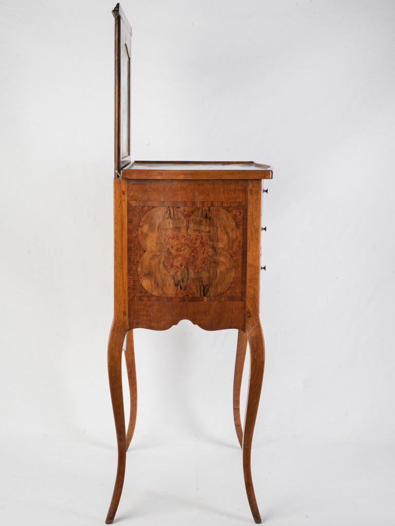 Graceful cabriole legs dressing table