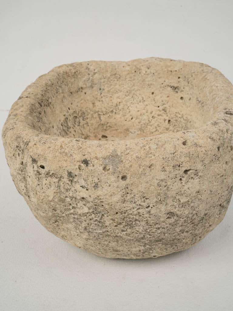 Unique weathered oval stone planter
