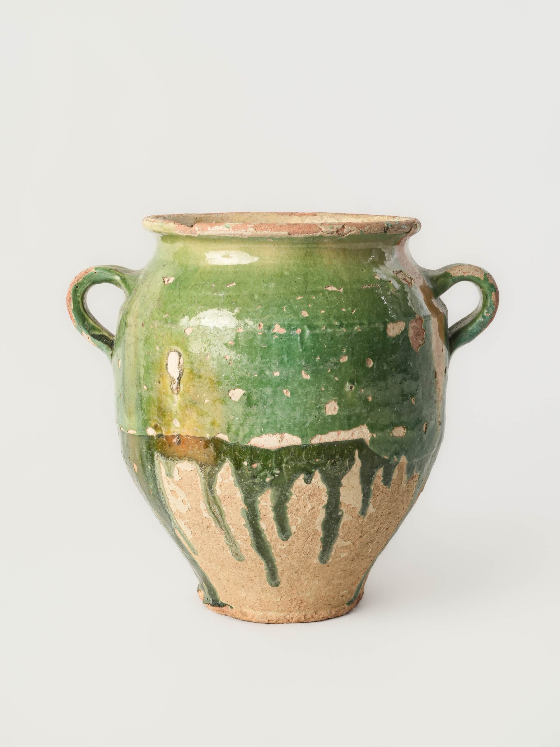 Vintage ovoid ceramic confit pot
