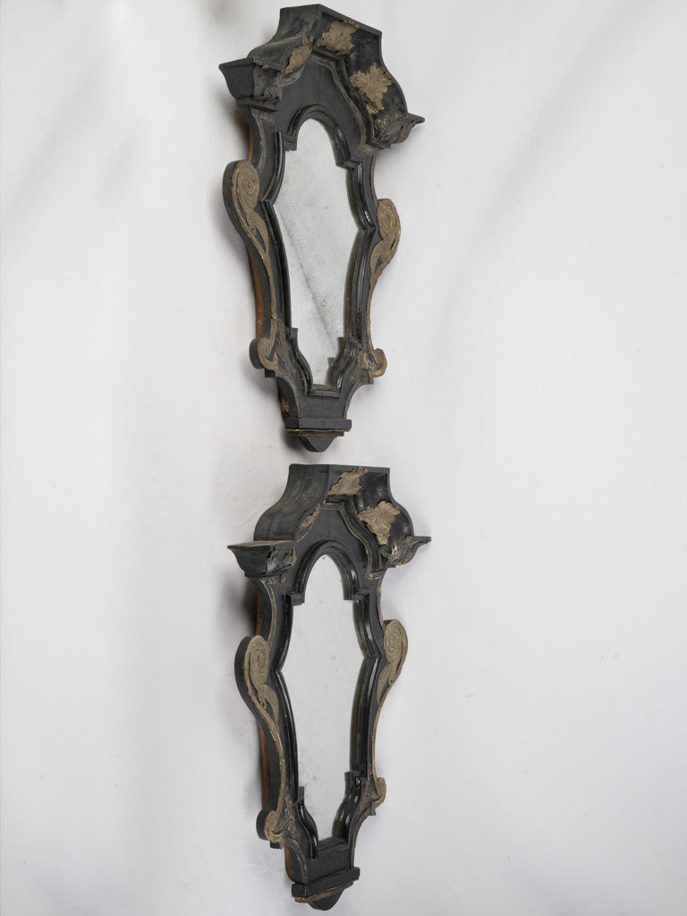 Antique Baroque carved wood mirrors