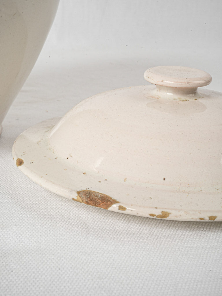 Aged, fully glazed confit container