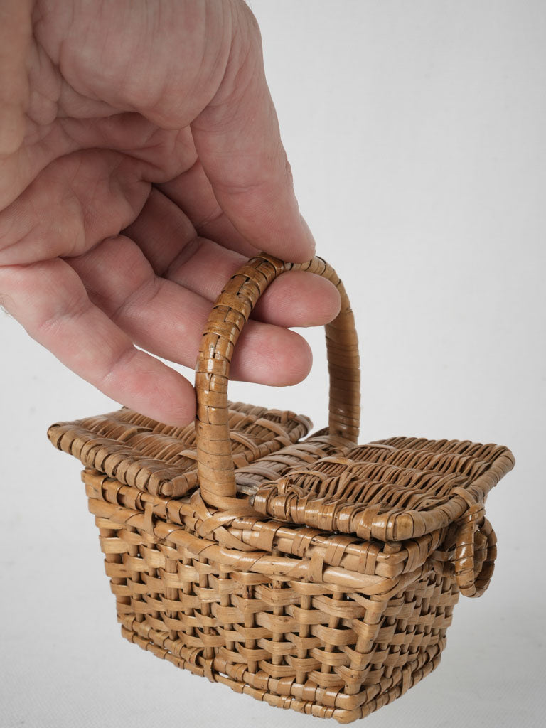 Adorable antique doll's toy basket