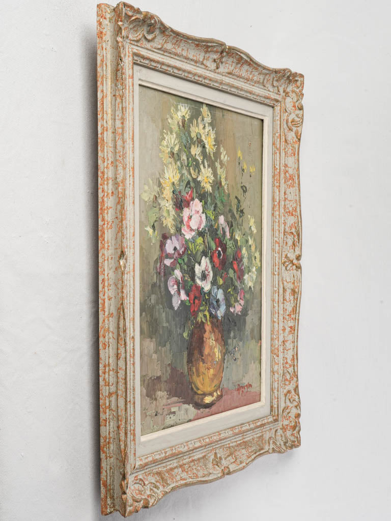 Colorful anemone flower still life