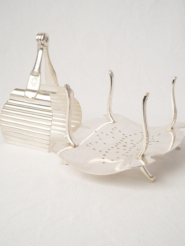 Art Deco Christofle Silver-Plated Asparagus Service from an Ocean Liner - 8¼"