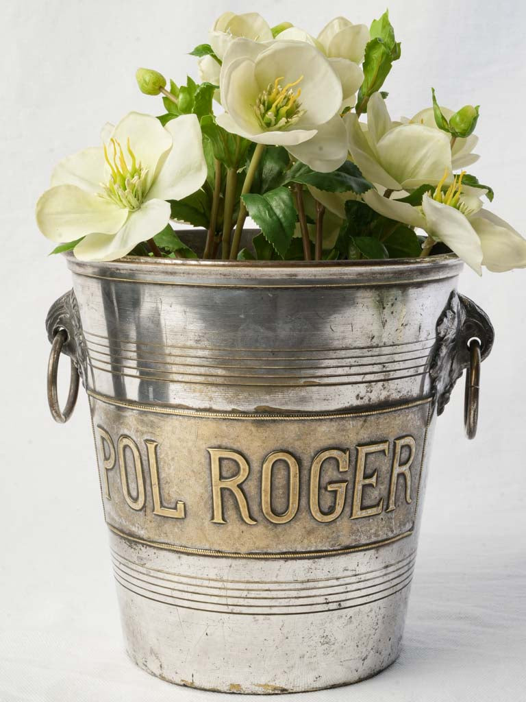 Pol Roger Silver Plated Champagne Bucket c.1900- 8¾"