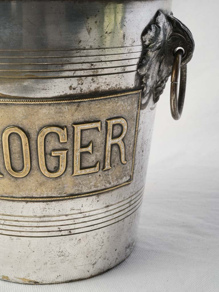 Pol Roger Silver Plated Champagne Bucket c.1900- 8¾"