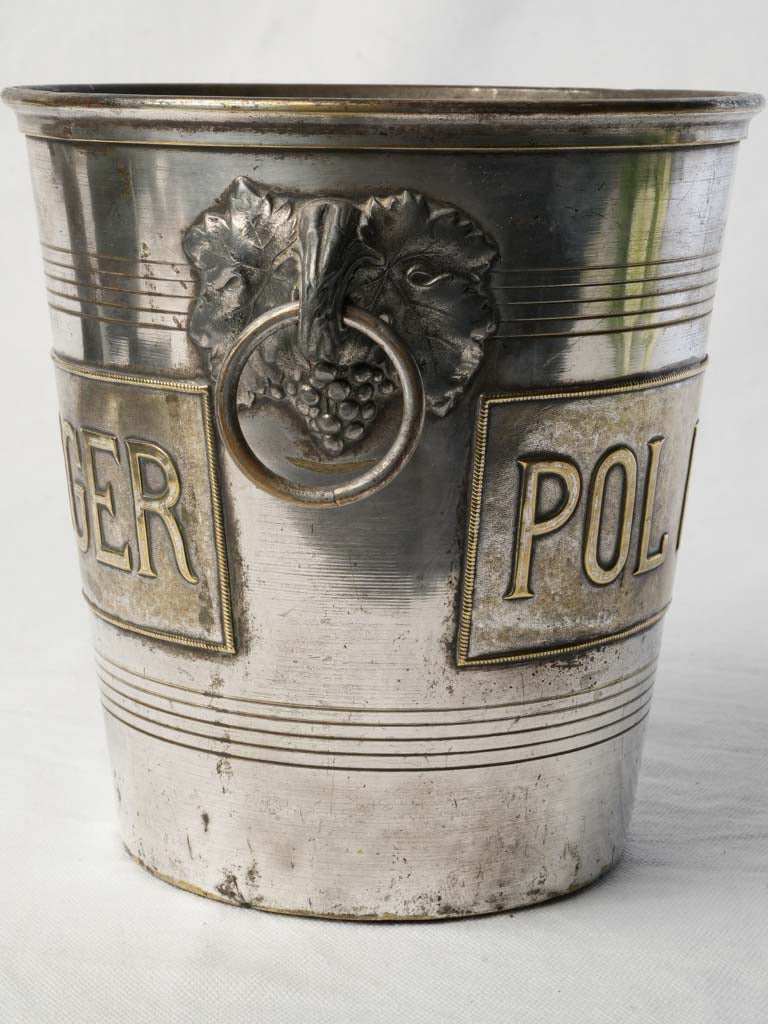 Pol Roger Silver Plated Champagne Bucket c.1900- 8¾"