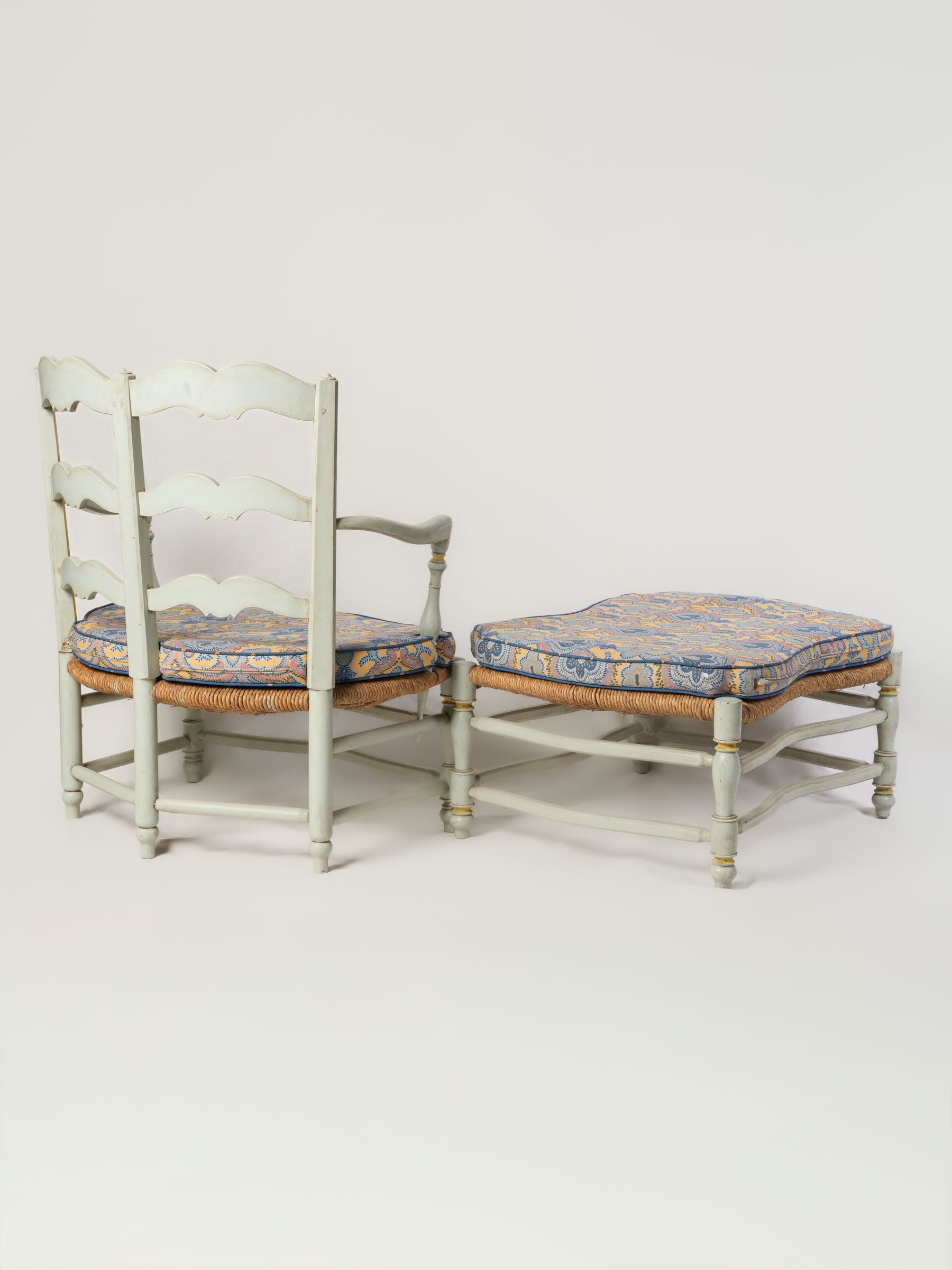 Vintage duck egg blue chair