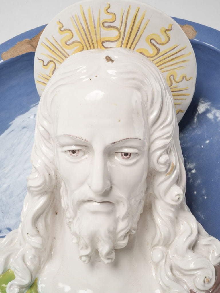 Renaissance, Colorful, Glazed Religious Wall Sculptures
