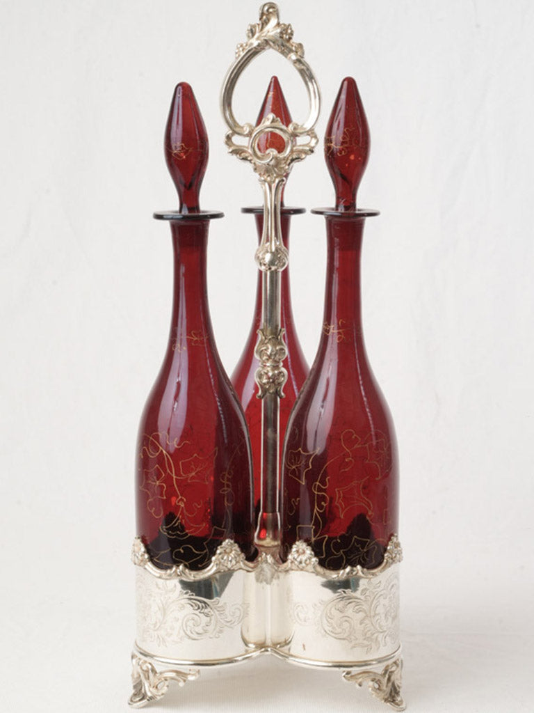 Eye-catching vintage decanter collection