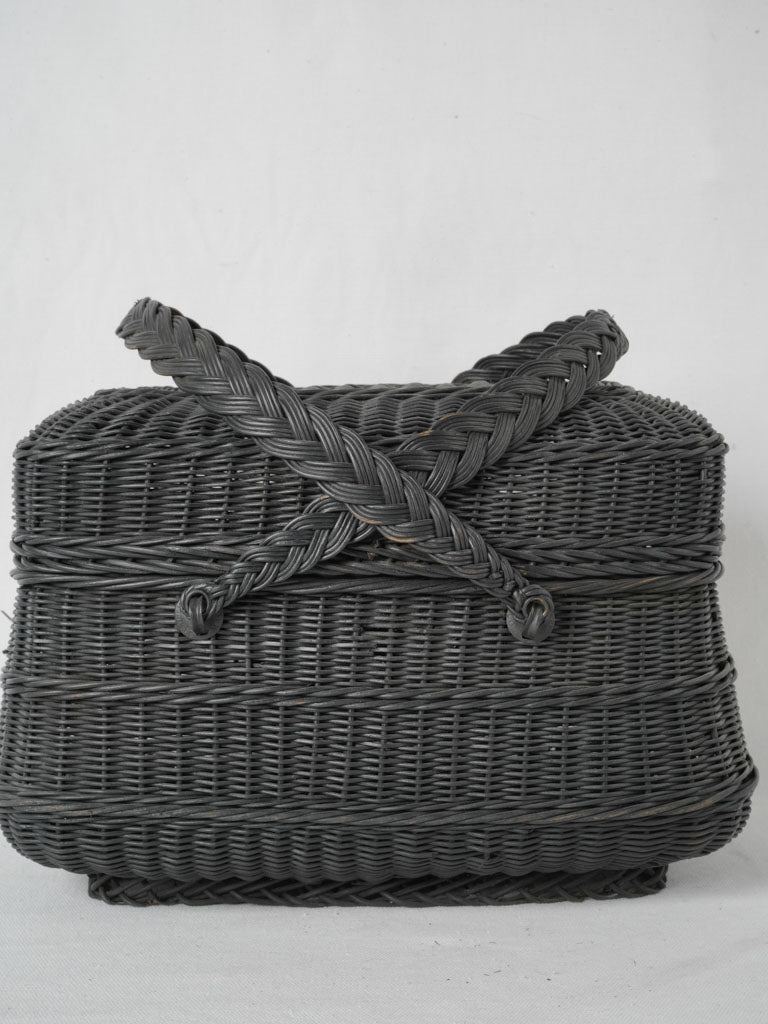Exquisite 19th-century wicker market basket