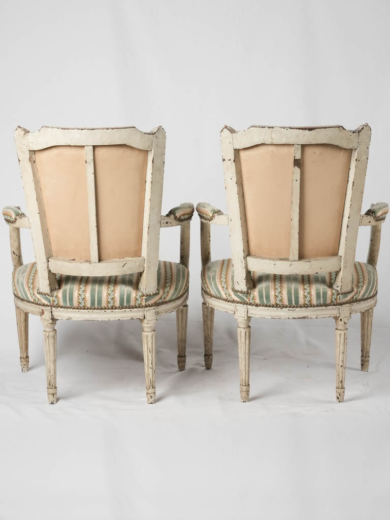 Set of 4 Louis XVI square back armchairs