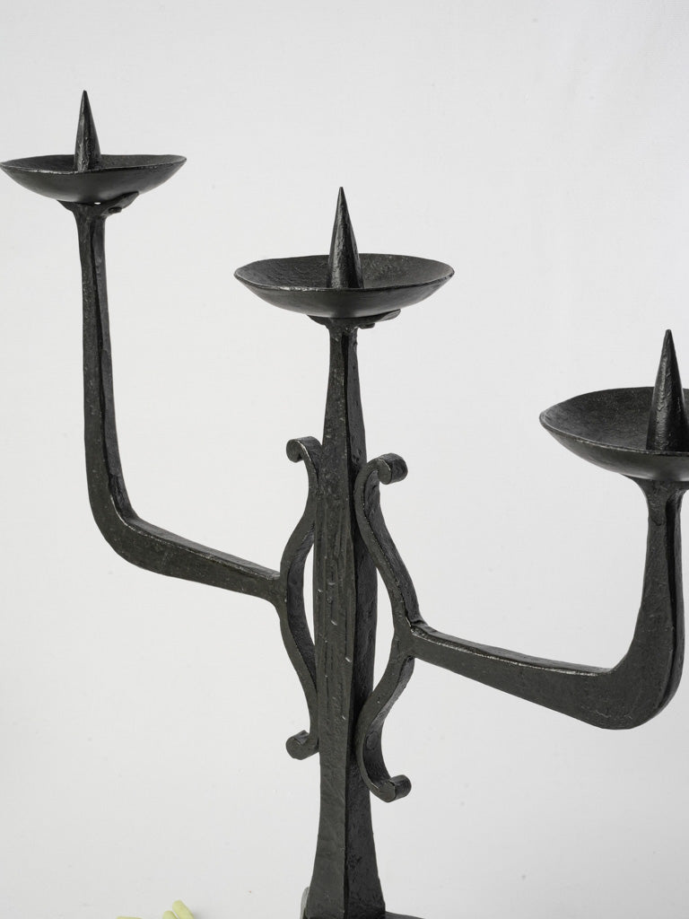 Timeless hand-forged iron candleholder
