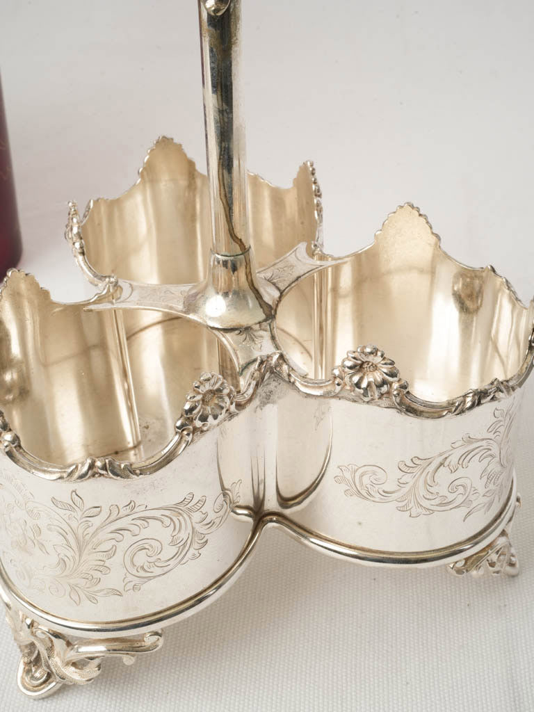 Elegant scrolling footed base