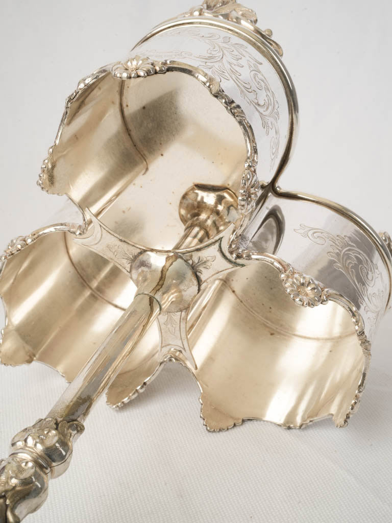 Gentle patinaed antique decanters