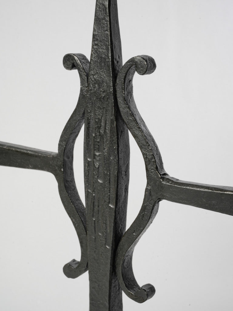 Rustic wrought iron candle holder