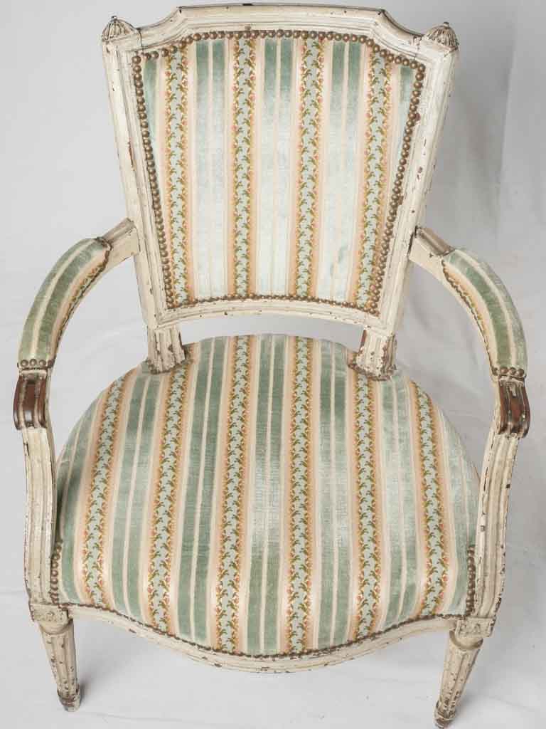 Set of 4 Louis XVI square back armchairs