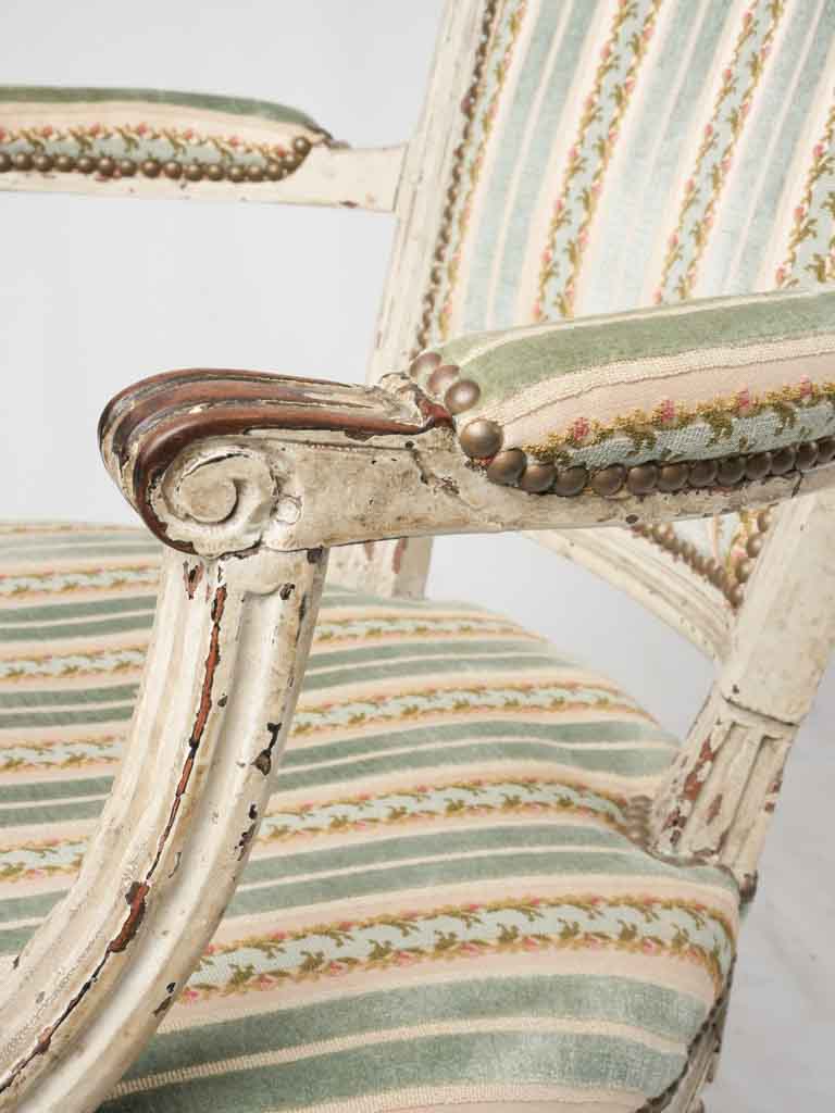 Set of 4 Louis XVI square back armchairs