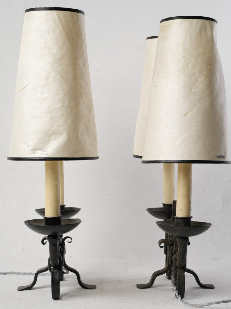 Timeless wrought iron French lamps