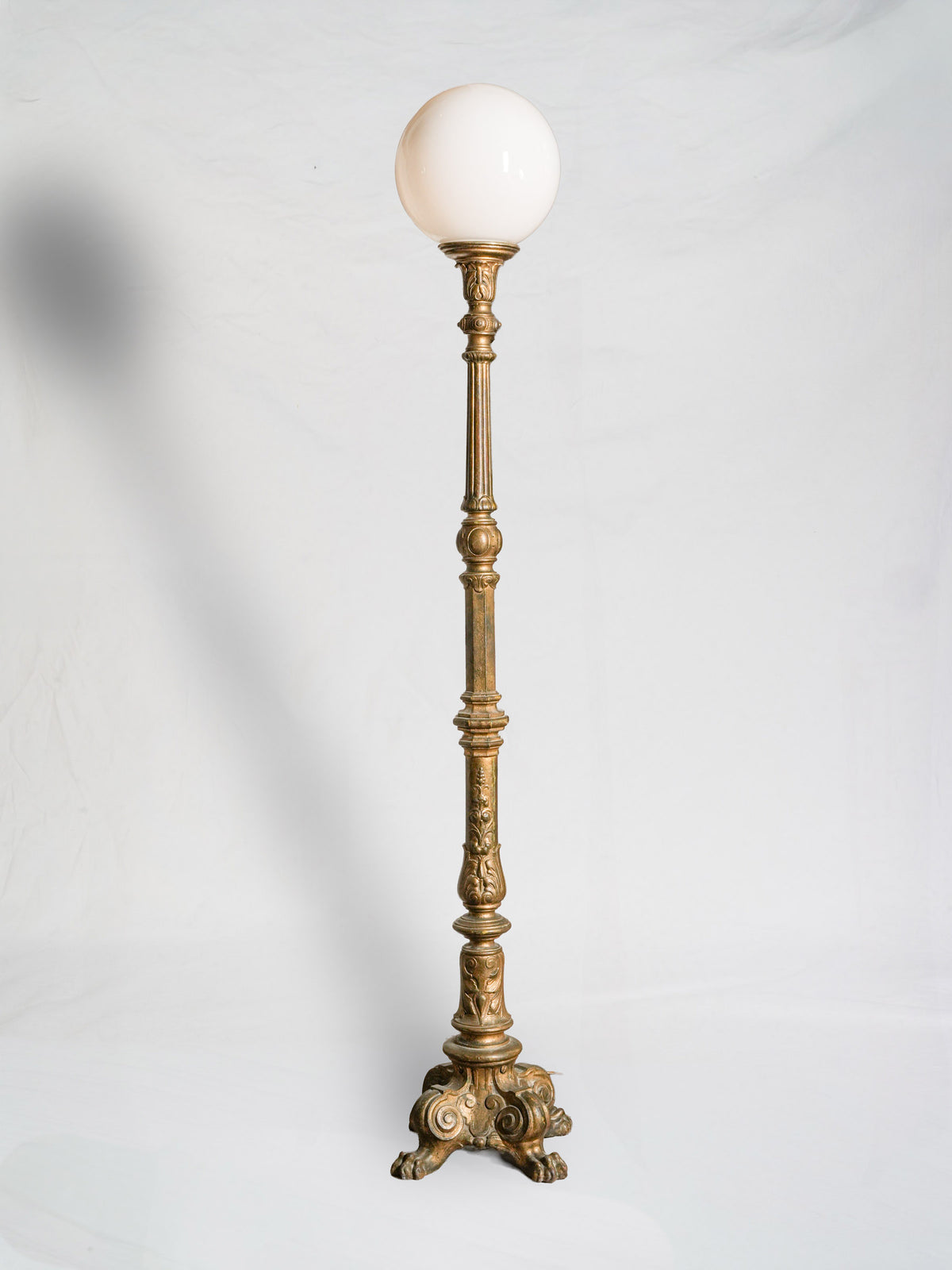 French Cast-Steel Street-Lamp Study Converted into a Floor Lamp, circa 1920 - 76¾"
