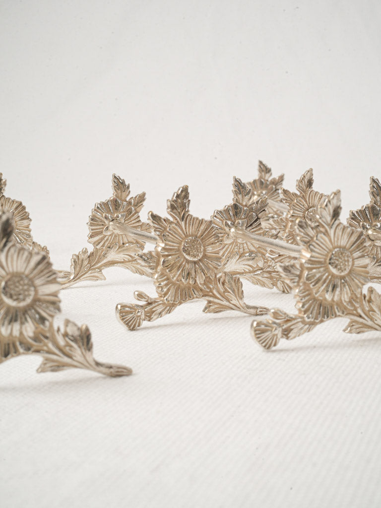 Set of Six Christofle Silver-Plated Art Nouveau Daisy Knife Rests - 3¼"
