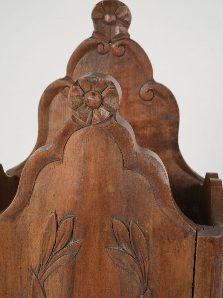 Graceful antique French flour container