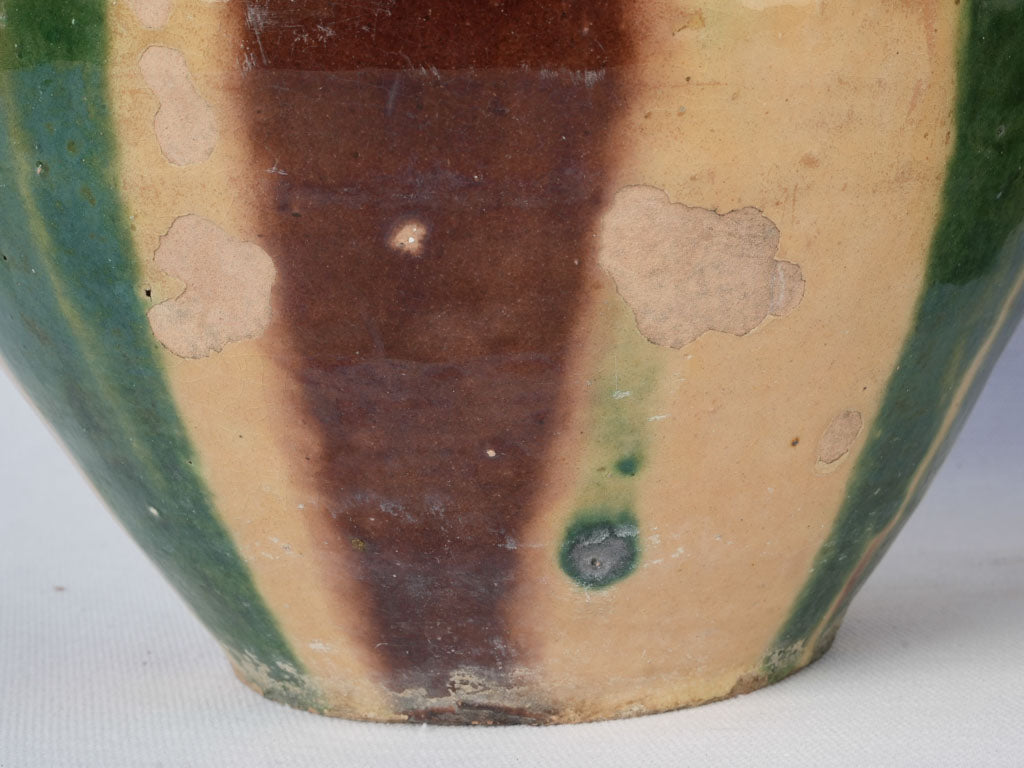 Authentic French green glazed vases