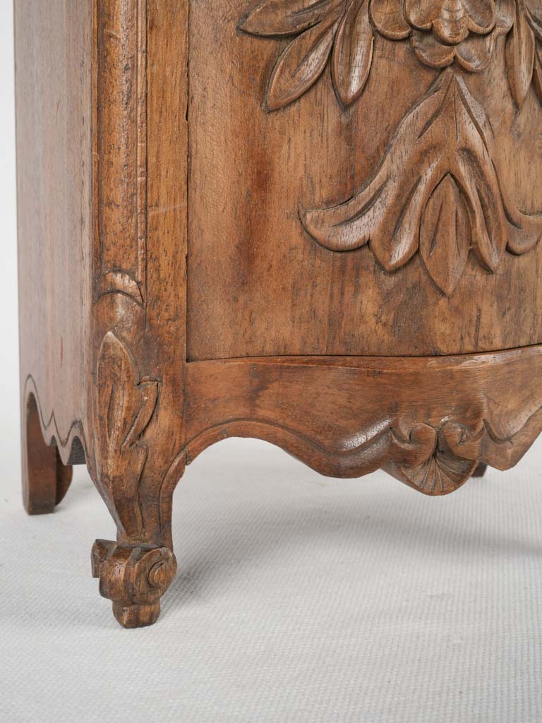 Charming walnut vintage storage box