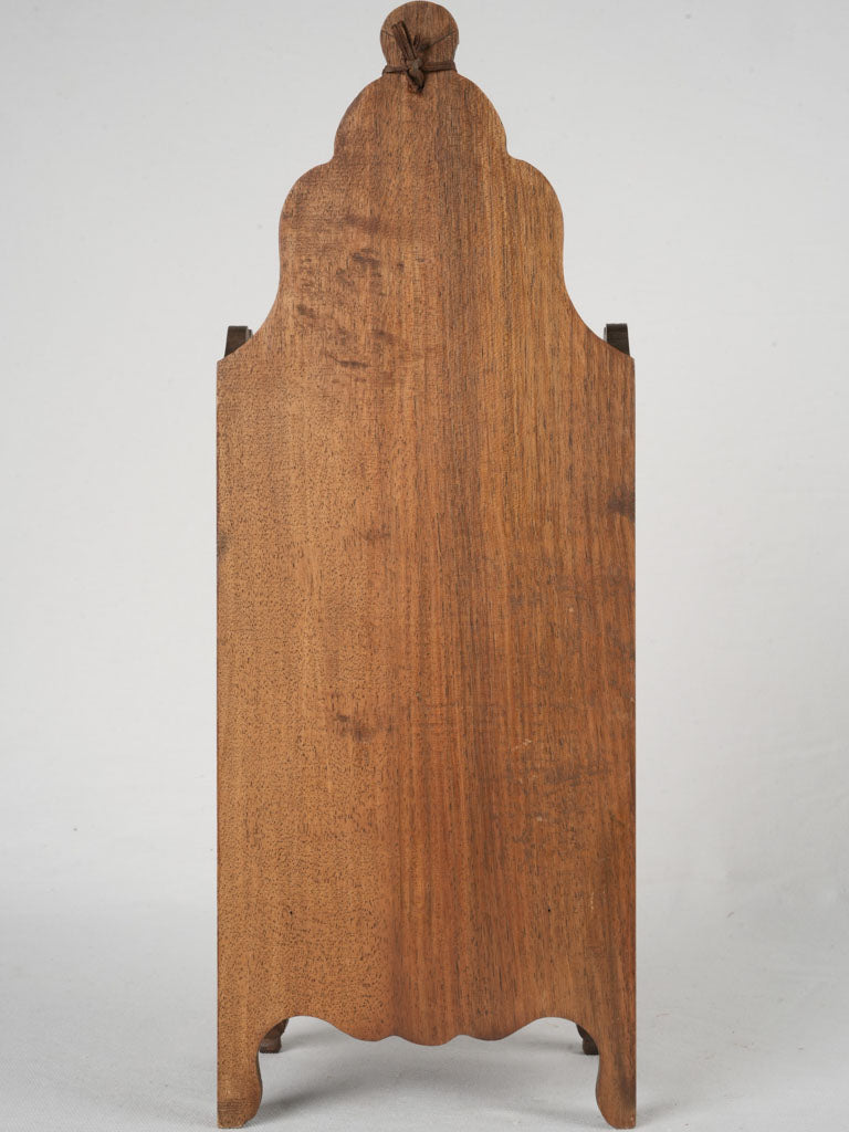 Intricate hand-carved walnut box